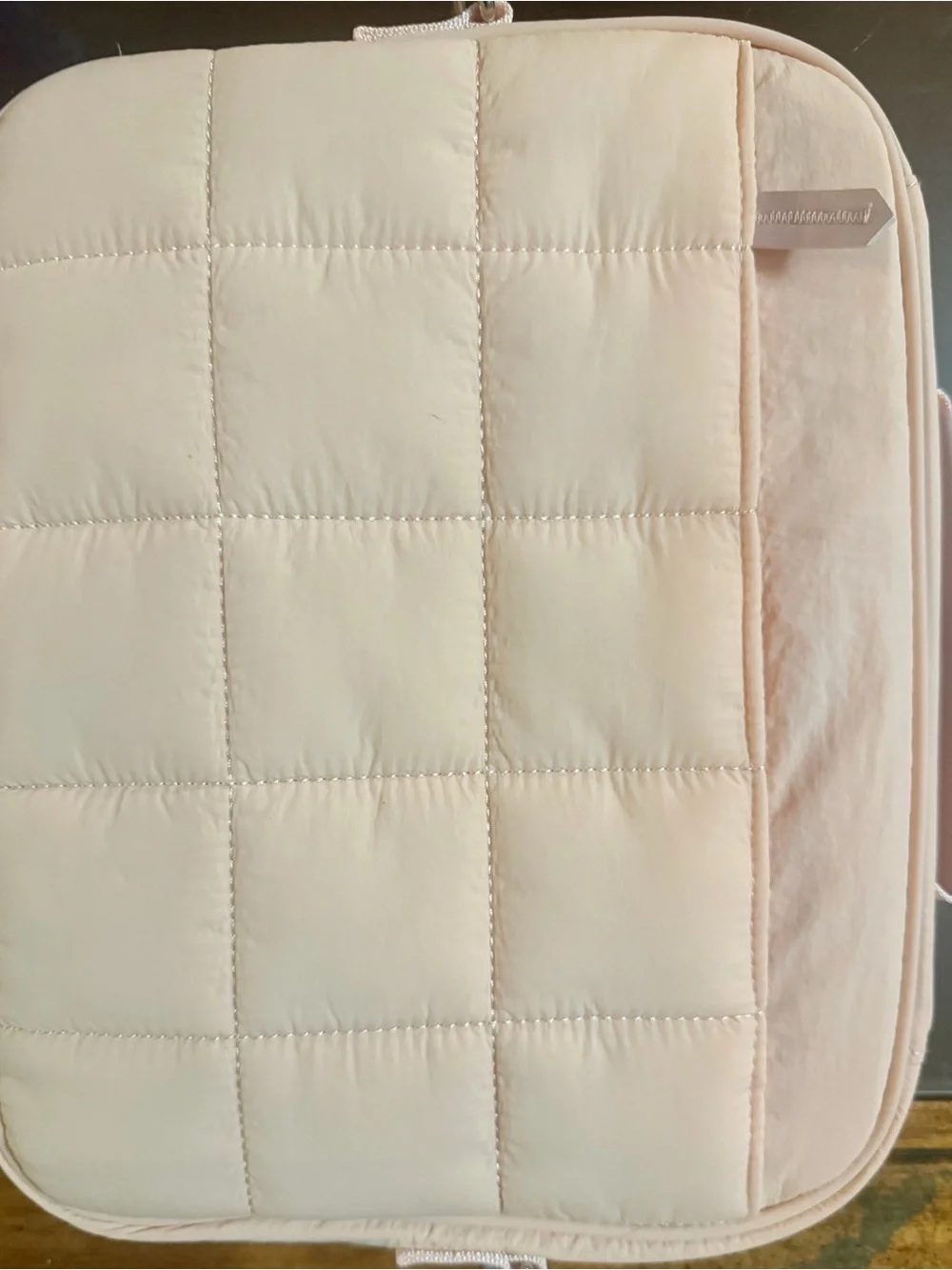 Quilted Pink Bible Cover Case with Handle and Removable Pen Storage